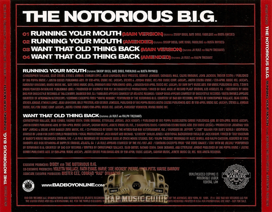 Running Your Mouth Notorious Big 69