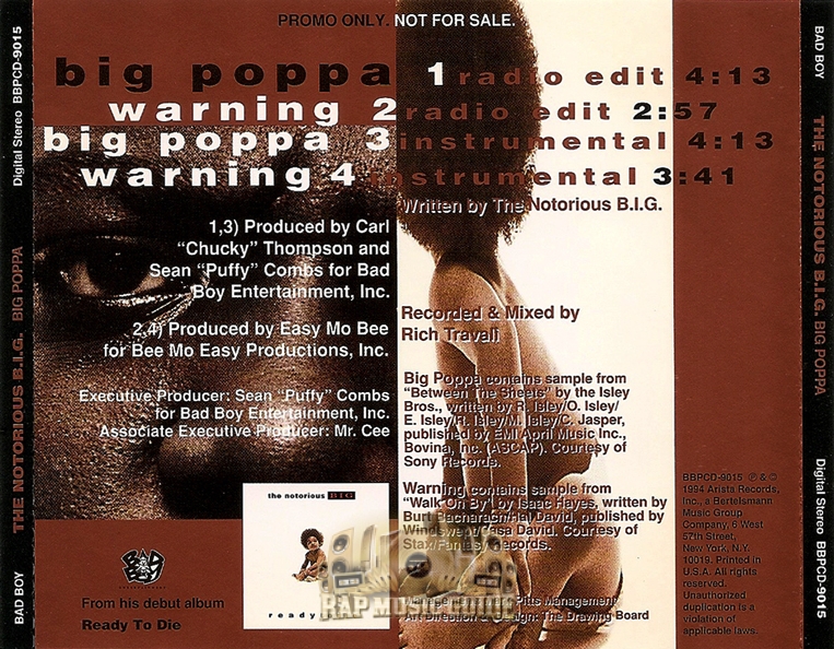 assist prepare refrigerator Notorious B.I.G. - Big Poppa: Promo, Single. CD | Rap Music Guide