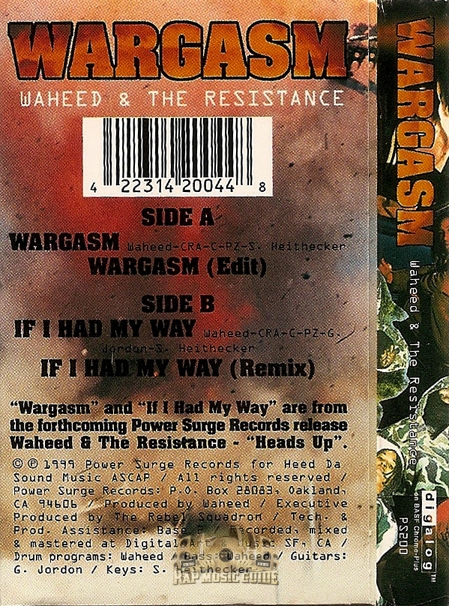 今ならほぼ即納！ Waheed The Resistance g-rap confmax.com.br