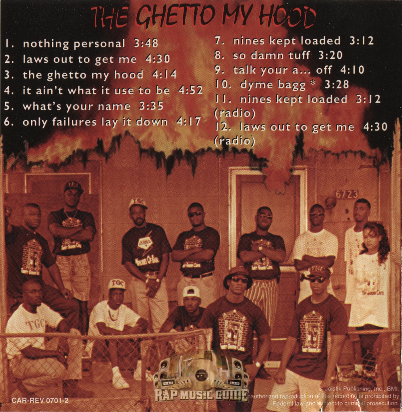 Trinity Garden Cartel The Ghetto My Hood Cd Rap Music Guide