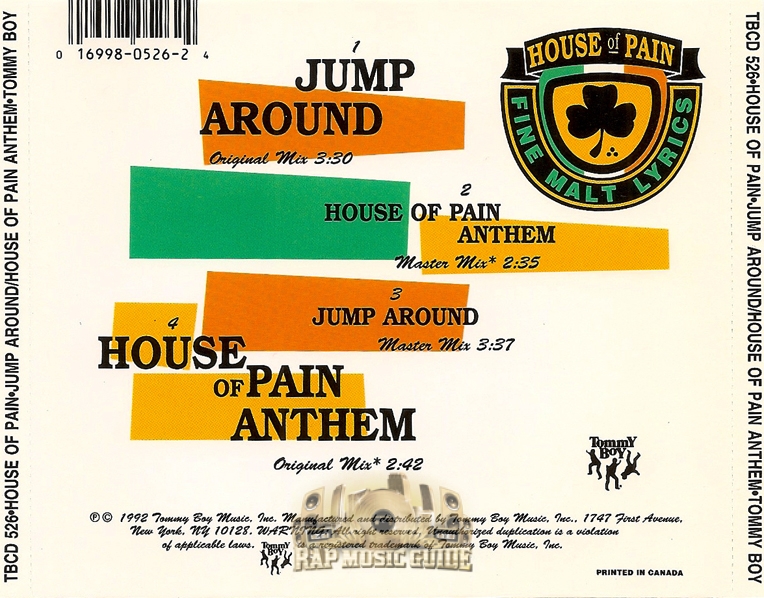House Of Pain Jump Around House Of Pain Anthem Single Cd Rap Music Guide