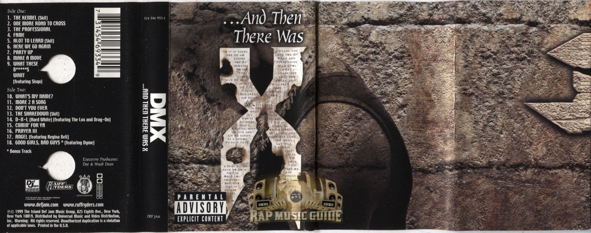 DMX - ... And Then There Was X: Cassette Tape | Rap Music Guide