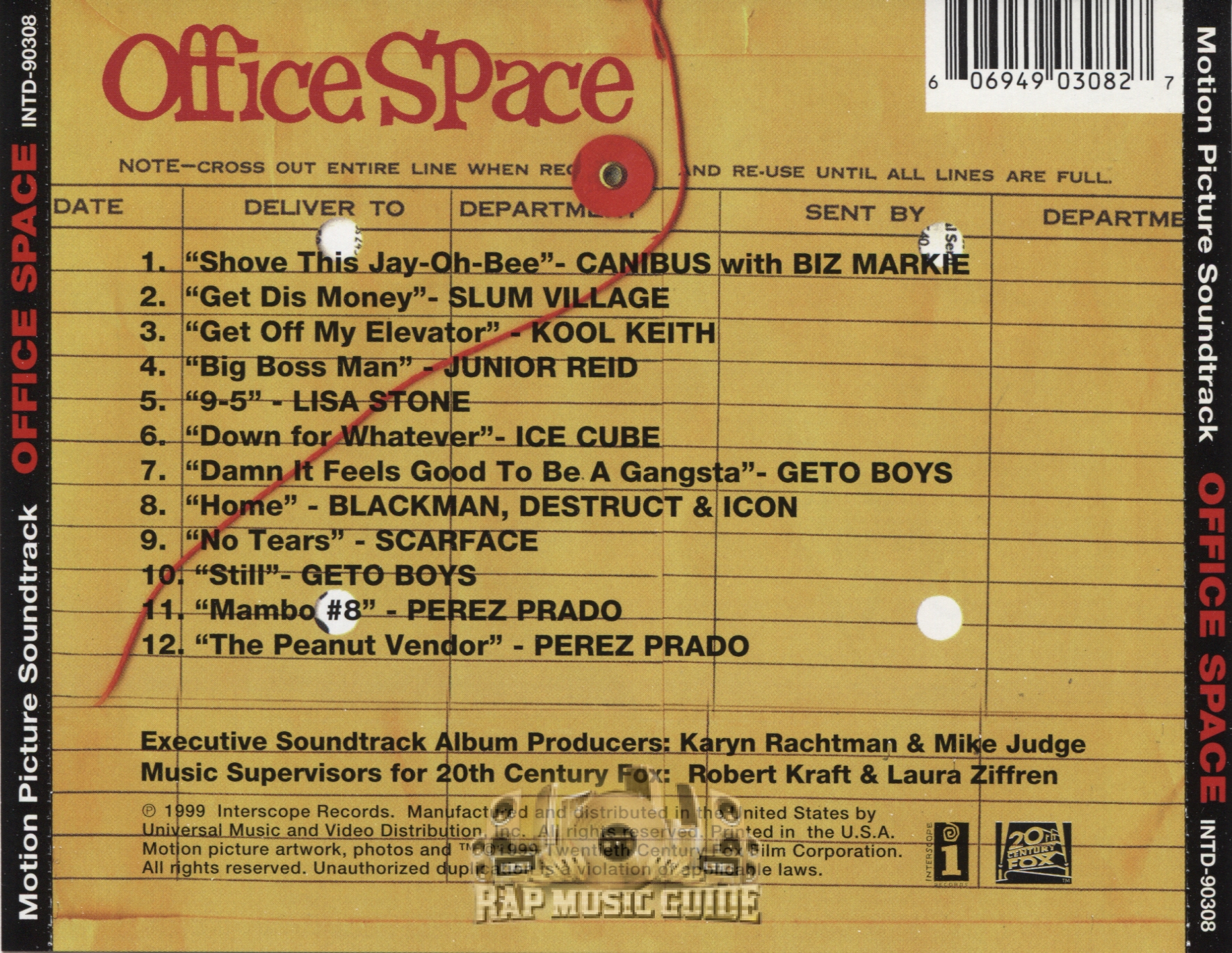 Office Space - The Motion Picture Soundtrack: CD | Rap Music Guide