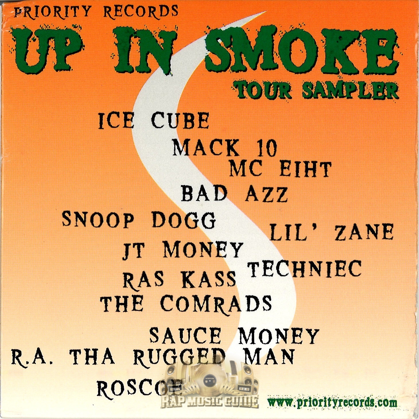 up in smoke tour song list