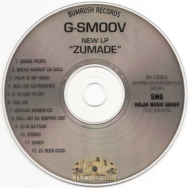 G-Smoov - Zu-Made: 1st Press. CD | Rap Music Guide