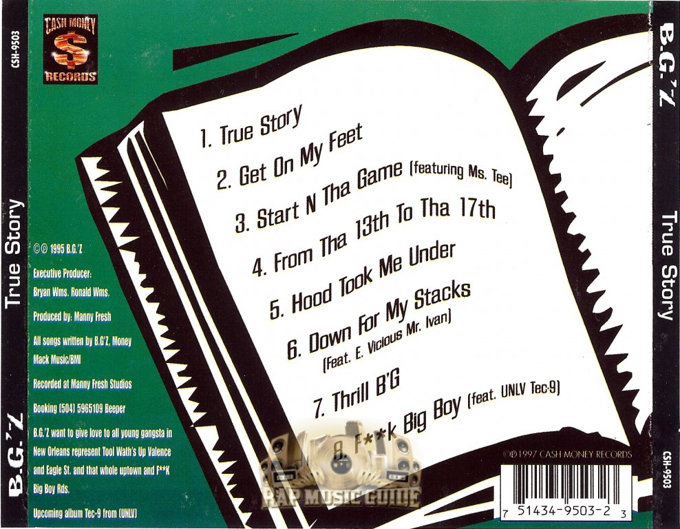 Image result for b.g.'z true story cassette