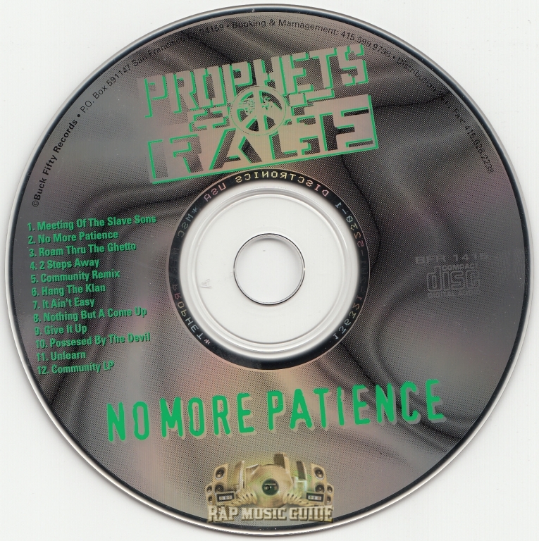 Prophets Of Rage - No More Patience: CD | Rap Music Guide
