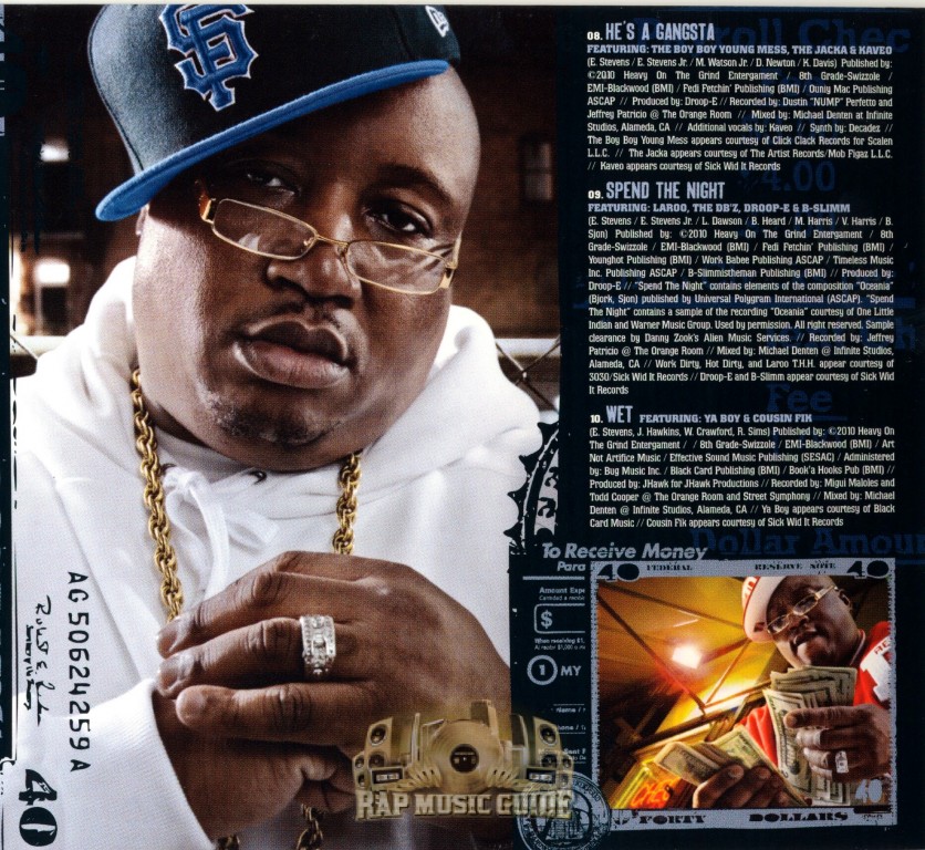 E-40 - Revenue Retrievin': Night Shift [explicit] - CD - Explicit Lyrics -  NEW 852020002034