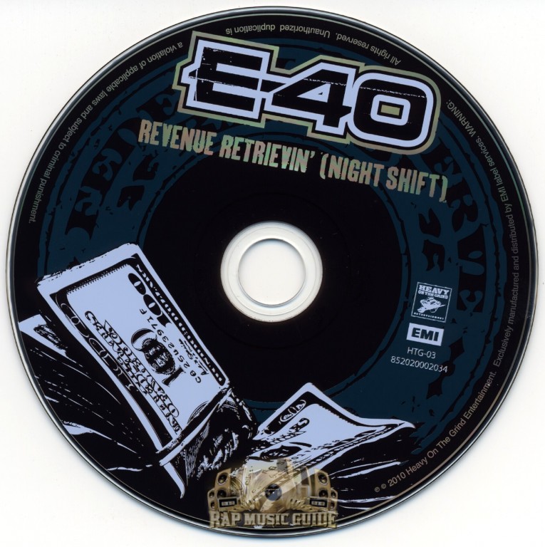 E-40 - Revenue Retrievin': Night Shift [explicit] - CD - Explicit Lyrics -  NEW 852020002034