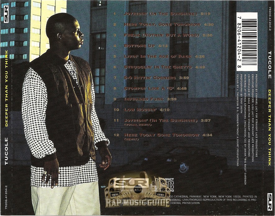 Tucole - Deeper Than You Think: 1st Press. CD | Rap Music Guide