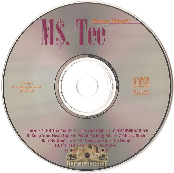 Ms. Tee - Having Things: 1st Press. CD | Rap Music Guide