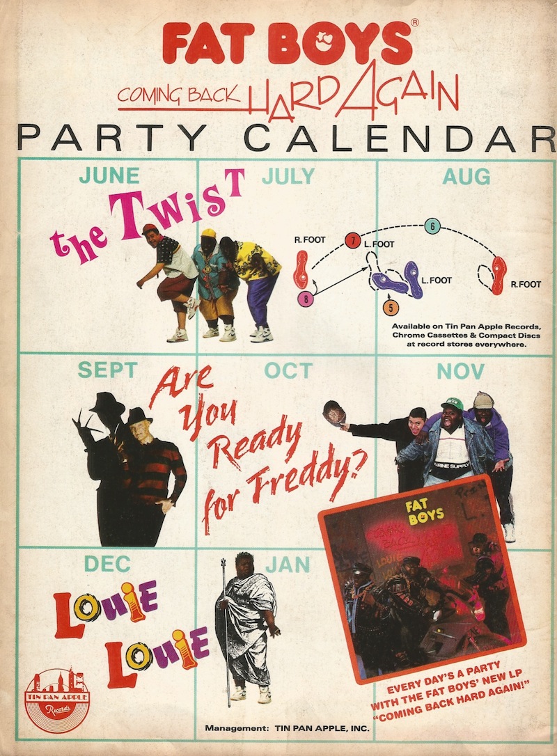 Fat Boys Party Calendar