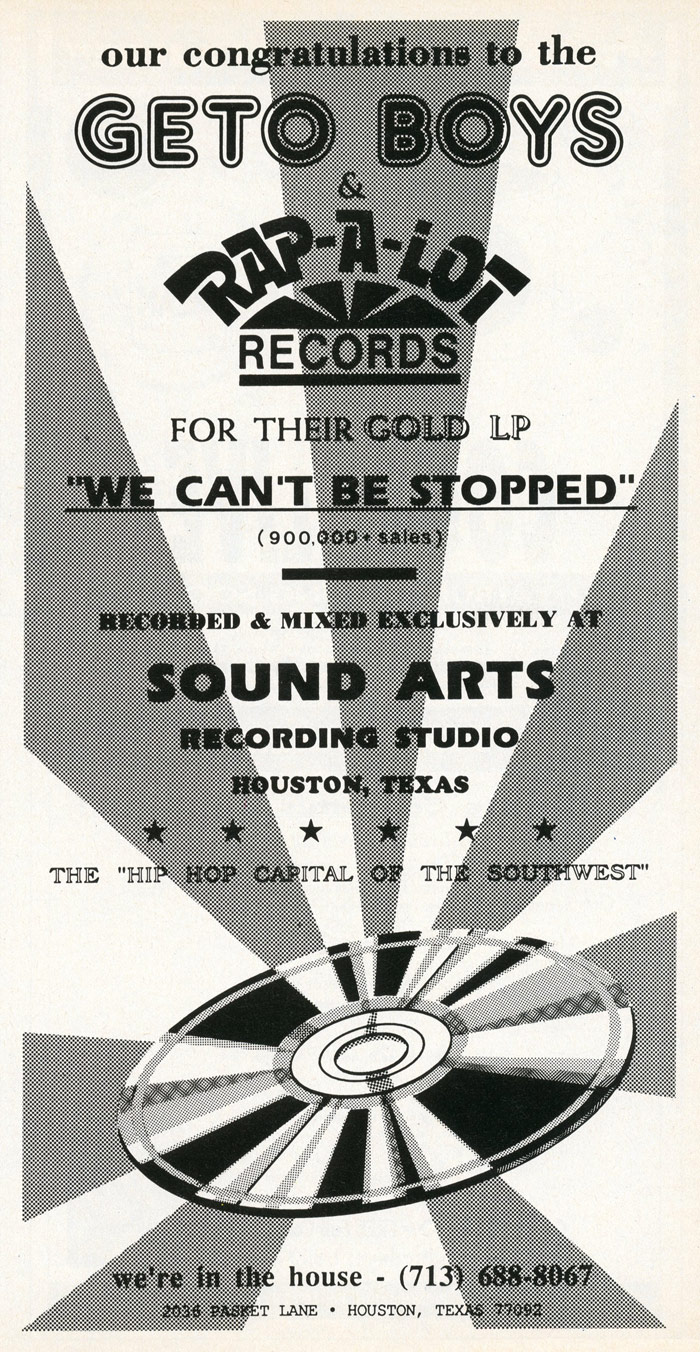 Geto Boys Sound Arts Recording Studio