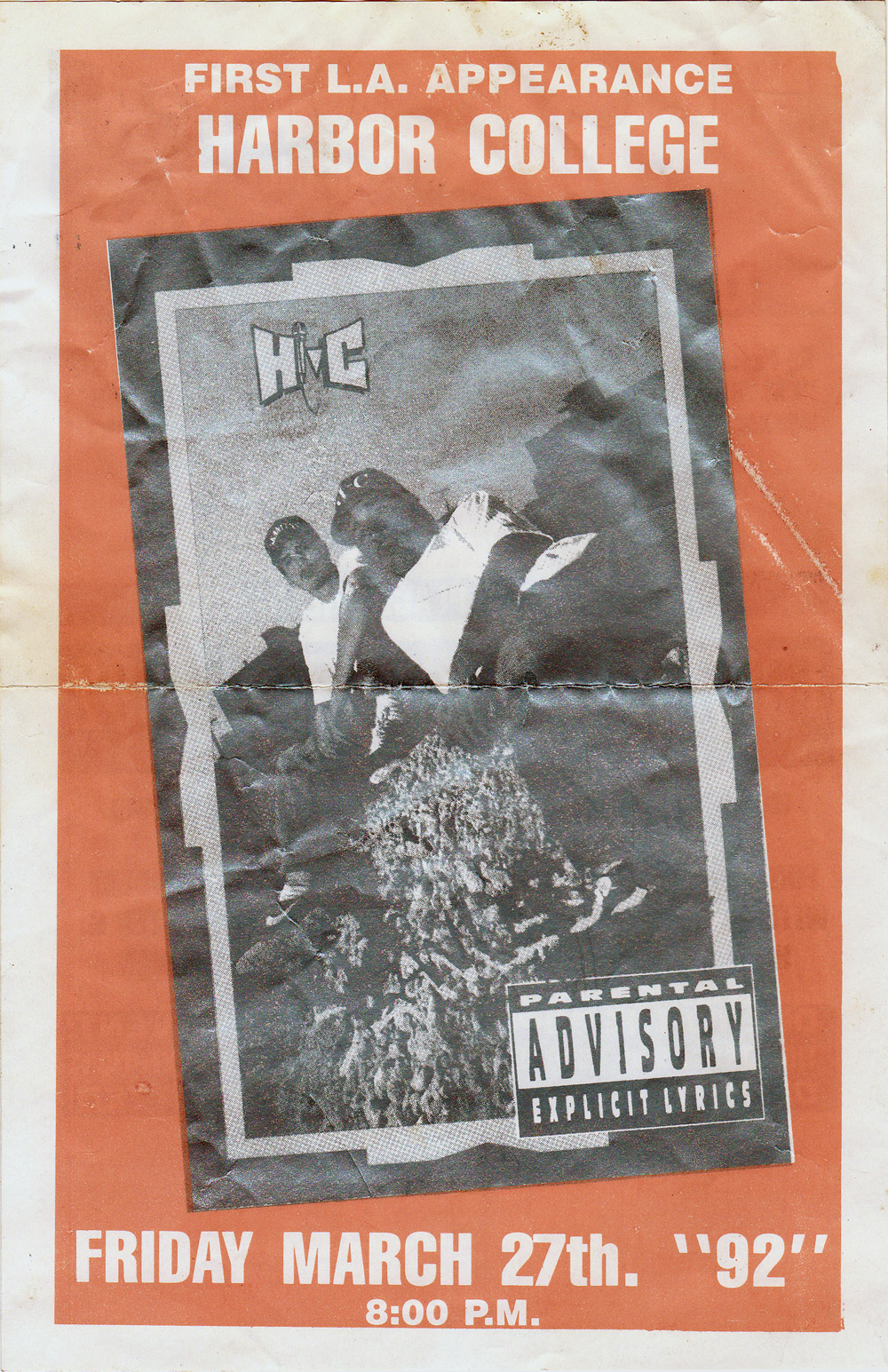 Hi-C & Tony A. First L.A. Concert Poster