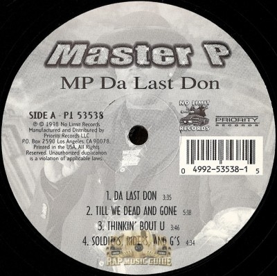 Master P - MP Da Last Don