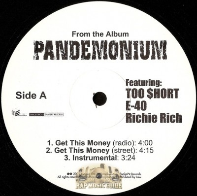 Pandemonium - Get This Money / Toast 2 The Pussy