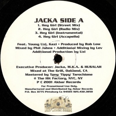 Jacka - Hey Girl / From The Bay