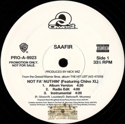 Saafir - Not Fa' Nuthin'