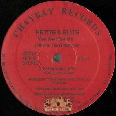 Petite & Elite - Yes We Heard It (All Thru The Grapevine)