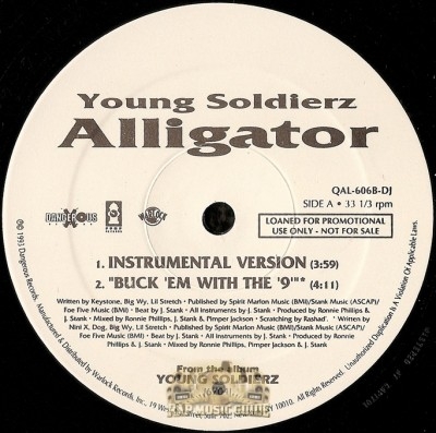 Young Soldierz - Alligator / Buck 'Em With The 