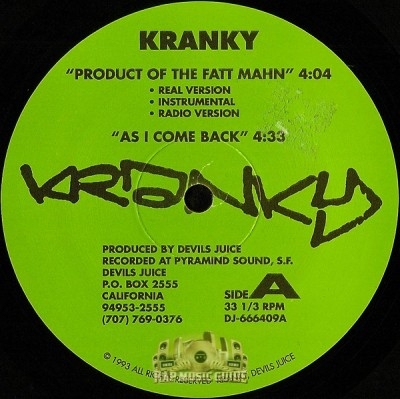 Kranky - Product Of The Fatt Mahn