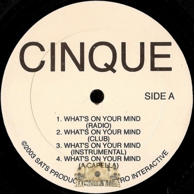 Cinque - What's On Your Mind  / 10 Deep