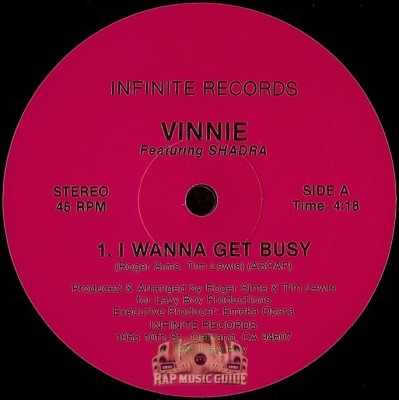 Vinnie featuring Shadra - I Wanna Get Busy / What's Up With Our Love