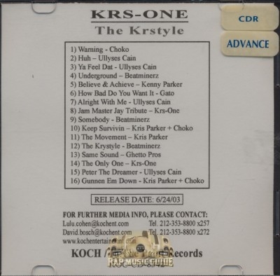 KRS-One - The Krstyle (Advance Promo)
