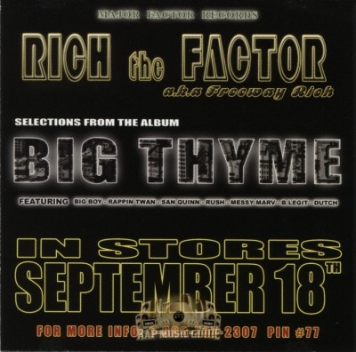 Rich The Factor - Selections From The Album Big Thyme