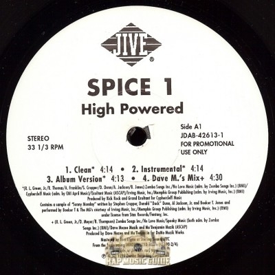 Spice 1 - High Powered/ U Can't Fade Me