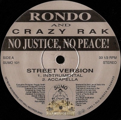 Rondo & Crazy Rak - No Justice, No Peace!