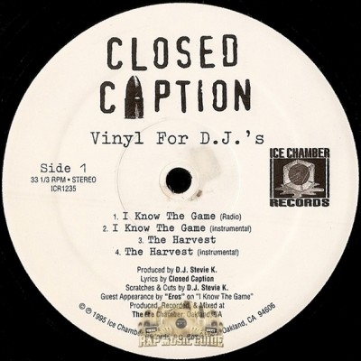 Closed Caption - The Harvest (Vinyl For DJ's)