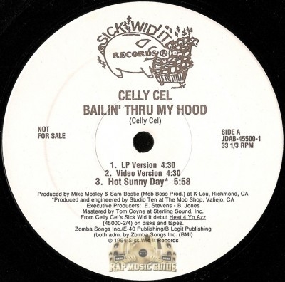 Celly Cel - Bailin' Thru My Hood